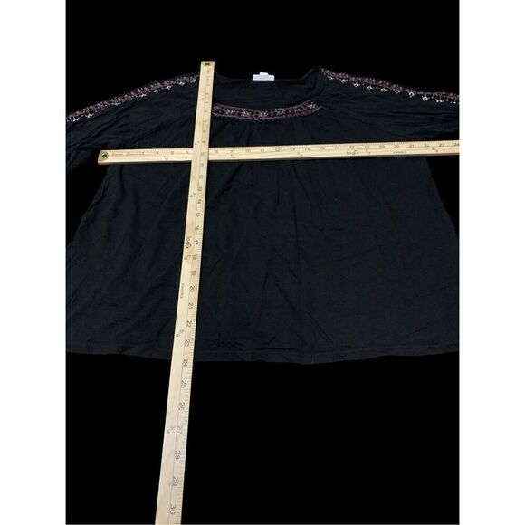 GREAT CONDITION J.Jill Embroidered Ladder Stitch Peasant Top Womens Size PL  Bas - Picture 9 of 9